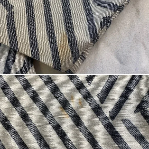 Vintage Nicole Miller Geometric Stripe Skirt Blouse Set Talon Zipper 90s Suit - Picture 11 of 11